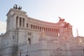 Rome, Italy. Famous Vittoriano with gigantic equestrian statue. Royalty Free Stock Photo