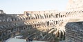 Rome, Italy - February 23, 2019: Inside the Colosseum or Coliseum in summer, Italy. Royalty Free Stock Photo