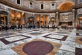 The internal side of the Dome of the Pantheon in Rome