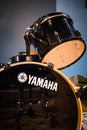 Yamaha music equipment logo on drum kit part