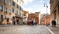 Portico d`Ottavia in the ancient Jewish Quarter of Rome