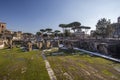 Rome, Italy, February 2018 - Snow covered Rome, winter tourism in capital city of Italy, famous travel destination in