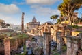 Rome, Italy at the Foro di Cesare Royalty Free Stock Photo