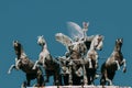 Rome, Italy. Great Bronze Quadriga On Summit Of Palace Of Justice