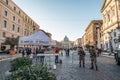 11/09/2018 - Rome, Italy: Italian Army soldiers guarding via del