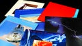 Artwork of the cd collection by DIRE STRAITS. British rock group founded in 1977 by Mark Knopfler Royalty Free Stock Photo