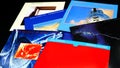 Artwork of the cd collection by DIRE STRAITS. British rock group founded in 1977 by Mark Knopfler Royalty Free Stock Photo