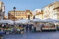 Famous food market at square Campo dei Fiori, Rome, Italy Royalty Free Stock Photo