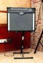 Guitar amplifier Peavey in music studio stage no people front view