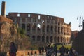 ROME, ITALY - JANUARY 6, 2017: Iconic ancient Colosseum. Colosseum is probably most impressive building of Roman Empire.