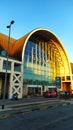 Iconic arched facade of Eataly roma illuminated by the afternoon sun. Format created in Alba in 2004 by Oscar Farinetti Royalty Free Stock Photo