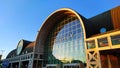 Iconic arched facade of Eataly roma illuminated by the afternoon sun. Format created in Alba in 2004 by Oscar Farinetti Royalty Free Stock Photo