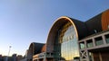 Iconic arched facade of Eataly roma illuminated by the afternoon sun. Format created in Alba in 2004 by Oscar Farinetti Royalty Free Stock Photo