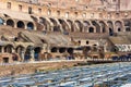 Inside the Colosseum or Coliseum in winter, Rome, Italy Royalty Free Stock Photo