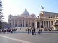 Rome, Italy, January 2007: Saint Peter square and Basilica.