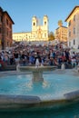 The famous Spanish Steps and Piazza d Spagna in Rome Royalty Free Stock Photo