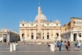 The Papal Basilica of Saint Peter and Saint Peter's Square at the Vatican Royalty Free Stock Photo