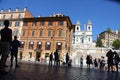 Piazza di Spagna of Rome with tourists
