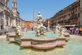 Piazza Navona in Rome on a beautiful summer day Royalty Free Stock Photo