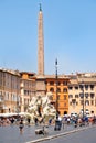 Tourists and locals at Piazza Navona in central Rome