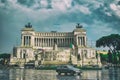 ROME, ITALY - JUNE 2014: Altar of the Fatherland, Altare della Patria, also known as the National Monument to Victor Emmanuel II Royalty Free Stock Photo