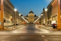 Amazing Night photo of Vatican and St. Peter`s Basilica in Rome, Italy Royalty Free Stock Photo