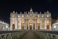 Amazing Night photo of Vatican and St. Peter`s Basilica in Rome, Italy Royalty Free Stock Photo