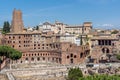 Amazing panorama of City of Rome from the roof of Altar of the Fatherland, Italy