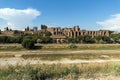 Amazing panoramic view of Circus Maximus and Palatine Hill in city of Rome, Italy Royalty Free Stock Photo