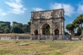 Amazing view of Arch of Constantine near Colosseum in city of Rome, Italy Royalty Free Stock Photo