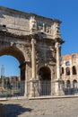 Amazing view of Arch of Constantine near Colosseum in city of Rome, Italy Royalty Free Stock Photo