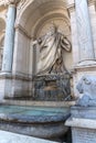 Amazing view of Fountain of Moses Fountain Acqua Felice in city of Rome, Italy Royalty Free Stock Photo