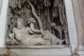 Architectural detail from Crossing of Quattro Fontane in city of Rome, Italy