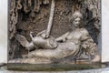 Architectural detail from Crossing of Quattro Fontane in city of Rome, Italy