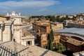 Architectural detail of St. Peter`s Basilica at Saint Peter`s Square, Vatican, Rome, Italy Royalty Free Stock Photo