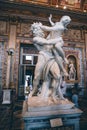 Baroque marble sculpture Rape of Proserpine by Bernini 1621 in Galleria Borghese