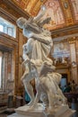 Baroque marble sculpture Rape of Proserpine by Bernini 1621 in Galleria Borghese