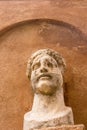 Rome, Italy - 23 June 2018: bust of a face in the Castel Sant Angelo, Mausoleum of Hadrian in Rome, Italy