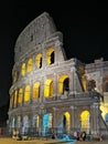 ROME, ITALY - JUNE 16 2019 - Colosseum night view