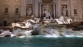 Rome, Italy, June 24 2021. A glimpse of the Trevi fountain in Rome