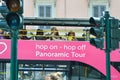 Rome, ITALY - JUNE 01: Hop on hop off Panoramic tour bus in Rome, Italy on June 01, 2016