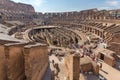 Inside view of Ancient arena of gladiator Colosseum in city of Rome, Italy Royalty Free Stock Photo