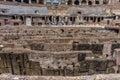 Rome, Italy - 23 June 2018: Interior of the Roman Colosseum (Coliseum, Colosseo), also known as the Flavian Amphitheatre. Famous Royalty Free Stock Photo