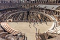 Rome, Italy - 23 June 2018: Interior of the Roman Colosseum (Coliseum, Colosseo), also known as the Flavian Amphitheatre. Famous Royalty Free Stock Photo