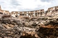 Rome, Italy - 23 June 2018: Interior of the Roman Colosseum (Coliseum, Colosseo), also known as the Flavian Amphitheatre. Famous Royalty Free Stock Photo