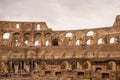 Rome, Italy - 23 June 2018: Interior of the Roman Colosseum (Coliseum, Colosseo), also known as the Flavian Amphitheatre. Famous Royalty Free Stock Photo