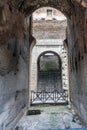 Rome, Italy - 23 June 2018: Interior of the Roman Colosseum (Coliseum, Colosseo), also known as the Flavian Amphitheatre. Famous Royalty Free Stock Photo