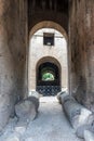 Rome, Italy - 23 June 2018: Interior of the Roman Colosseum (Coliseum, Colosseo), also known as the Flavian Amphitheatre. Famous Royalty Free Stock Photo