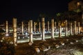 ROME, ITALY - JUNE 6, 2016: Night view of Imperial Fora