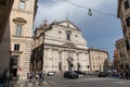 Panoramic view of exterior of the Church of the Gesu